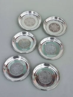 Dessous de verre en métal argenté WMF