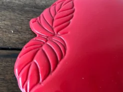 6 dessous de verre rouge vintage