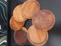 Dessous de verres en bois avec supports vintage