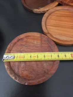 Dessous de verres en bois avec supports vintage