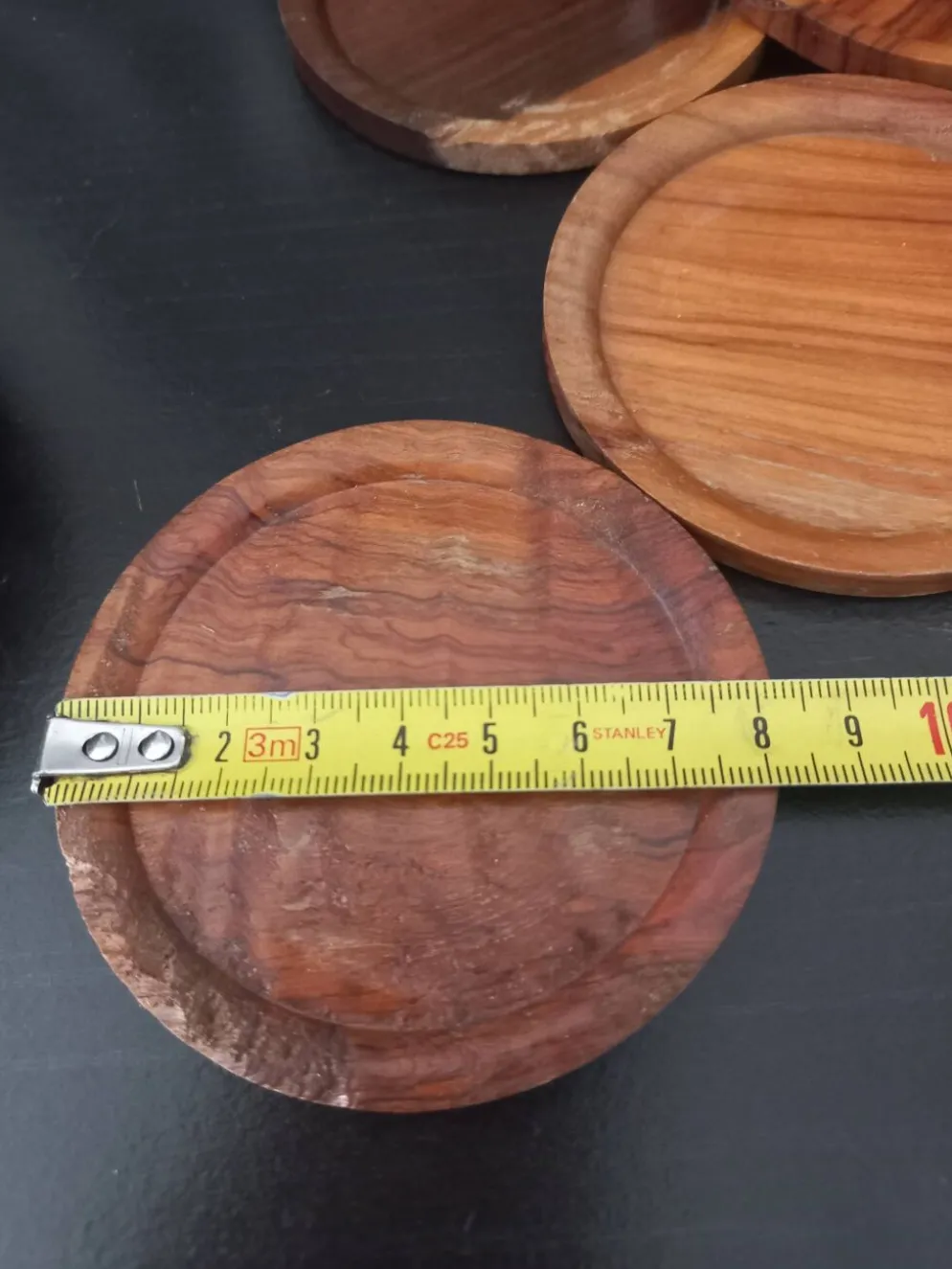 Dessous de verres en bois avec supports vintage