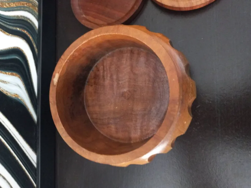 Dessous de verres en bois avec supports vintage