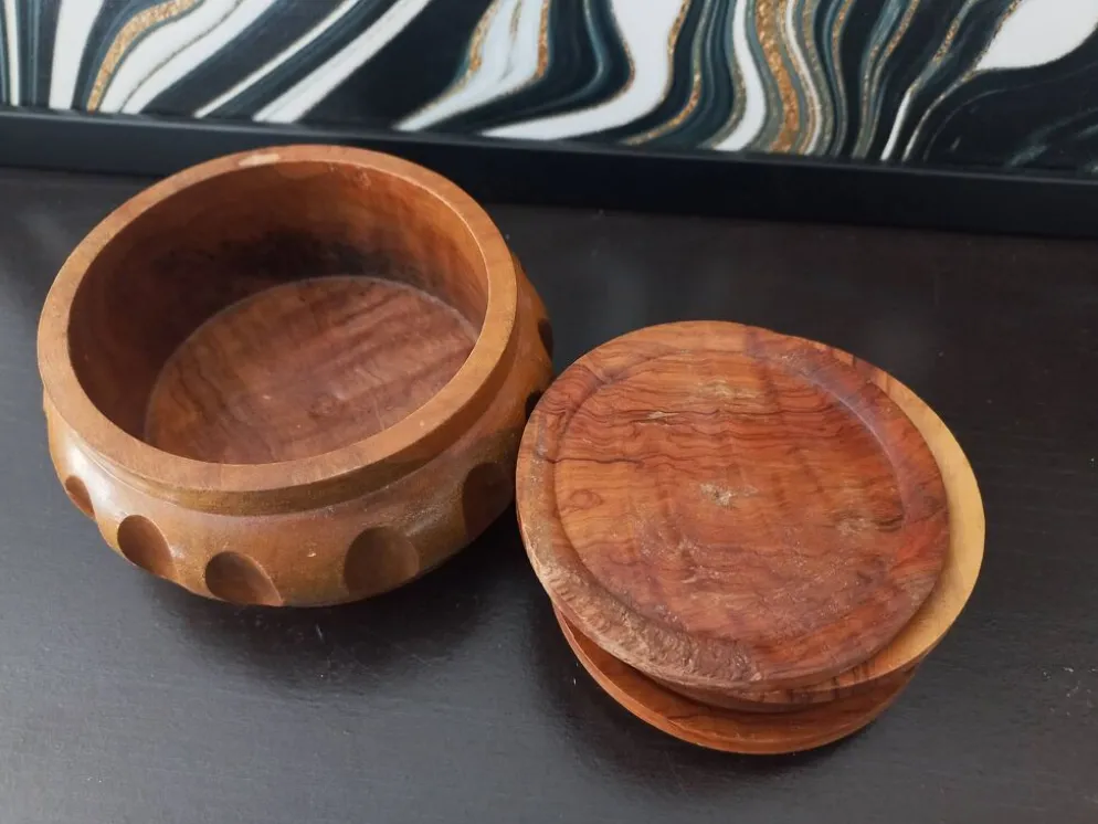 Dessous de verres en bois avec supports vintage