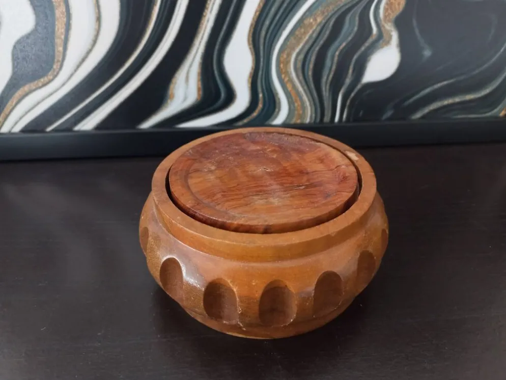Dessous de verres en bois avec supports vintage