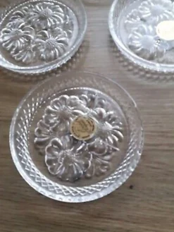 6 dessous de verres en cristal