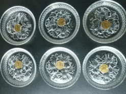 6 dessous de verres en cristal