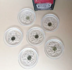 6 dessous de verres en cristal