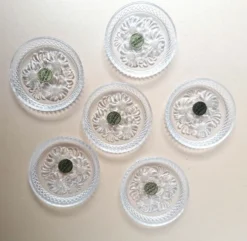 6 dessous de verres en cristal