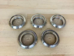 5 dessous de verres métal argenté Frank Whiting & Co
