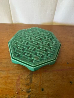 Dessous Plat Ancien DIGOIN Céramique Verte France