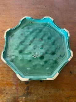 Dessous Plat Ancien DIGOIN Céramique Verte France