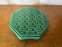 Dessous Plat Ancien DIGOIN Céramique Verte France