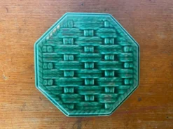 Dessous Plat Ancien DIGOIN Céramique Verte France