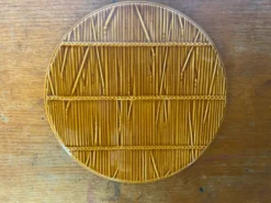 Dessous Plat Ancien GIEN Création VAL D’OR Céramique Décor Paille Fran