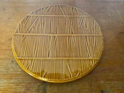 Dessous Plat Ancien GIEN Création VAL D’OR Céramique Décor Paille Fran