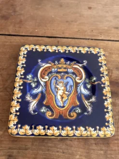 Dessous Verre Bouteille Faïence Gien Modèle Renaissance Ange Angelot Putti