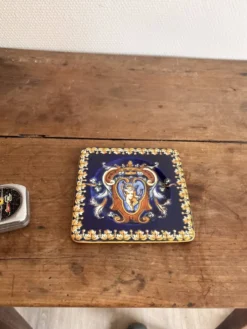 Dessous Verre Bouteille Faïence Gien Modèle Renaissance Ange Angelot Putti