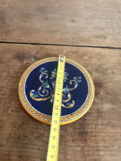 Dessous Verre Bouteille Faïence Gien Modèle Renaissance Ange Angelot Putti