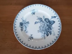 Deux assiettes plates anciennes Sarreguemines
