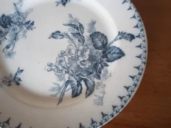 Deux assiettes plates anciennes Sarreguemines