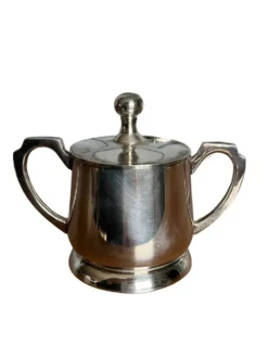 Deux petits pots service à thé métal argenté EPNS XXème