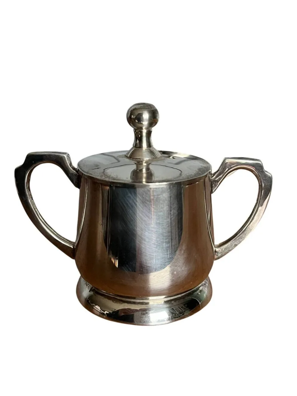 Deux petits pots service à thé métal argenté EPNS XXème