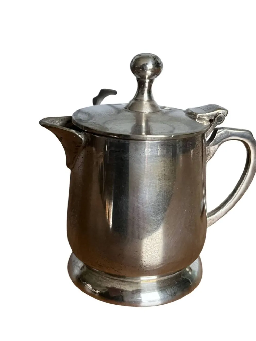 Deux petits pots service à thé métal argenté EPNS XXème