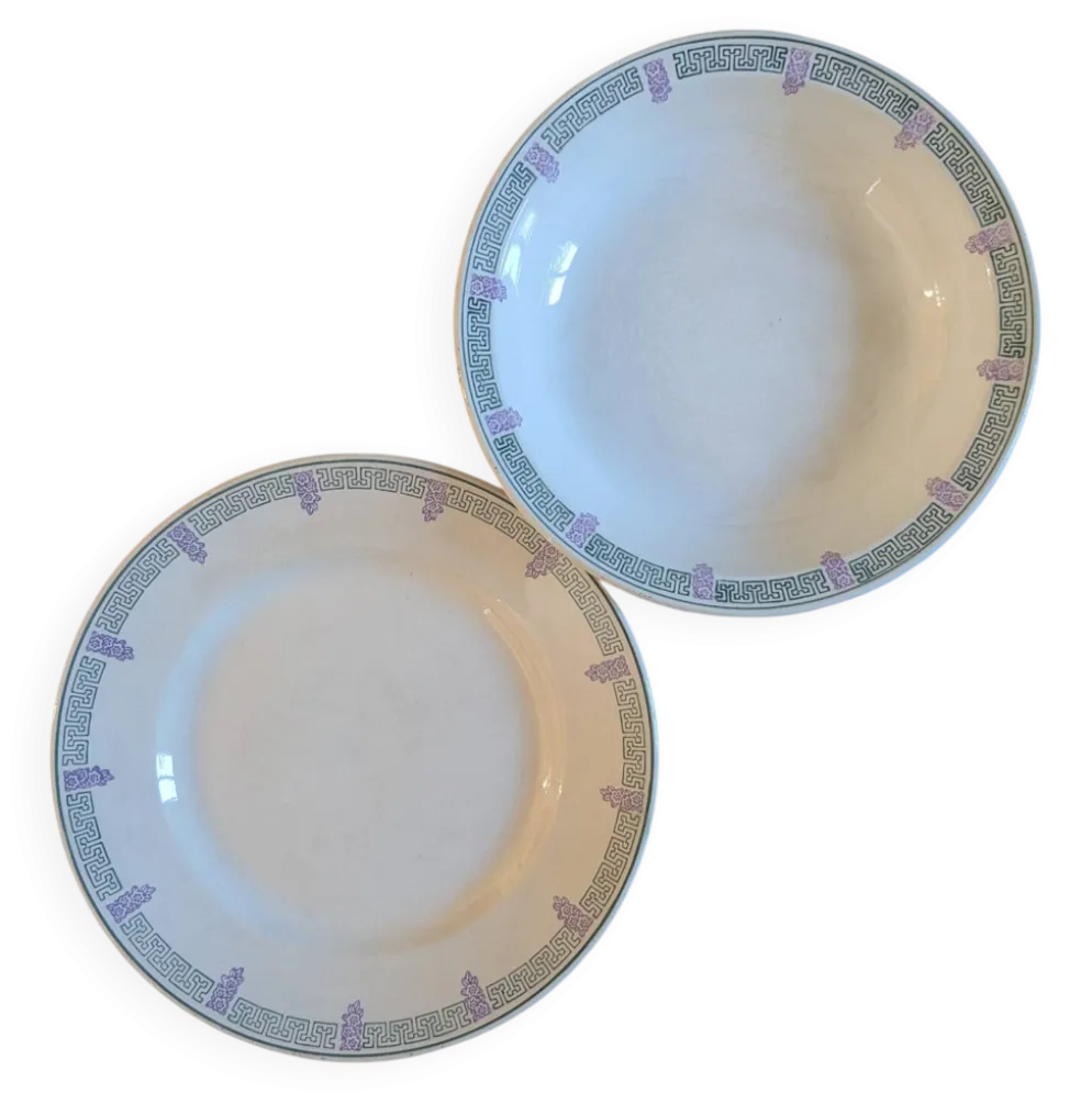 Deux plats de service Longwy Janina