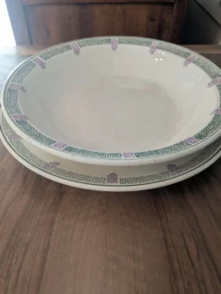 Deux plats de service Longwy Janina