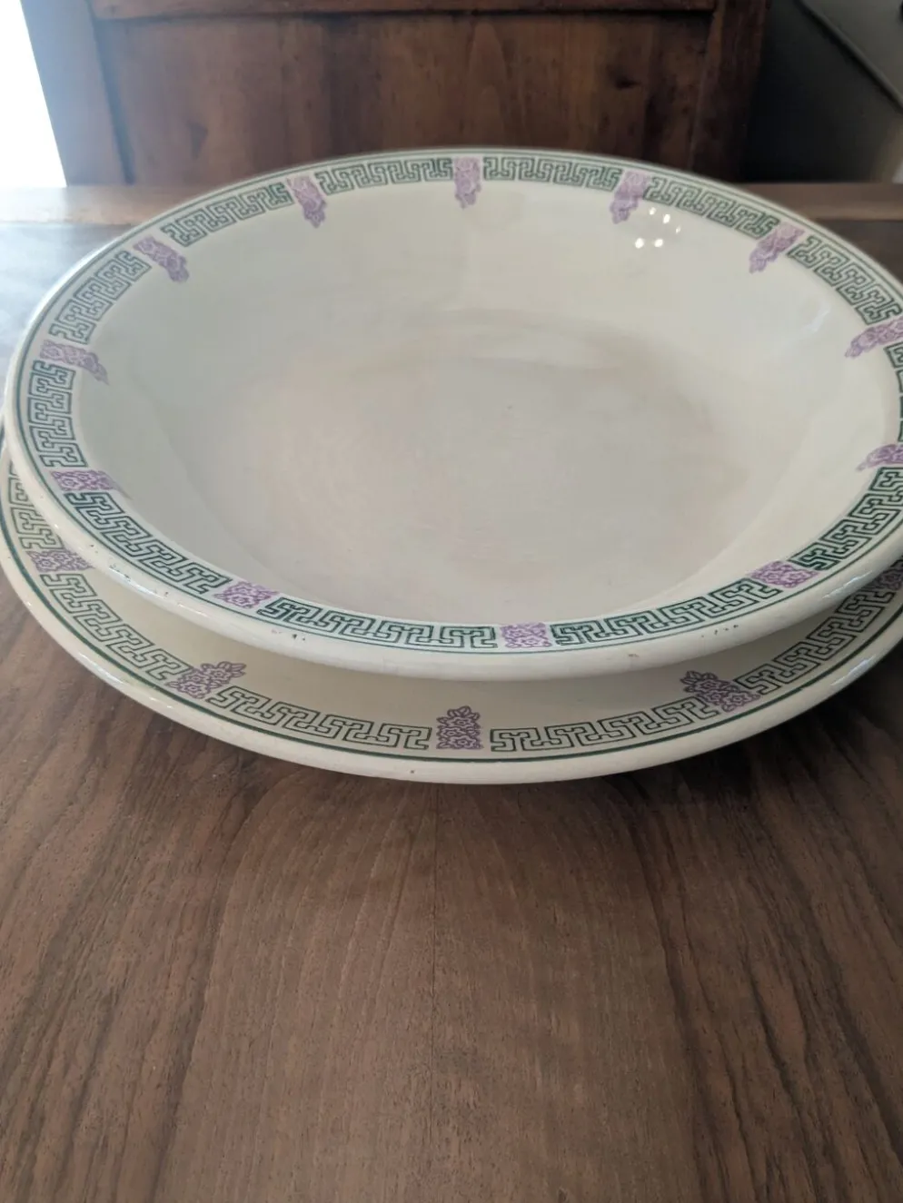 Deux plats de service Longwy Janina