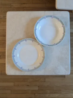 Deux plats de service Longwy Janina