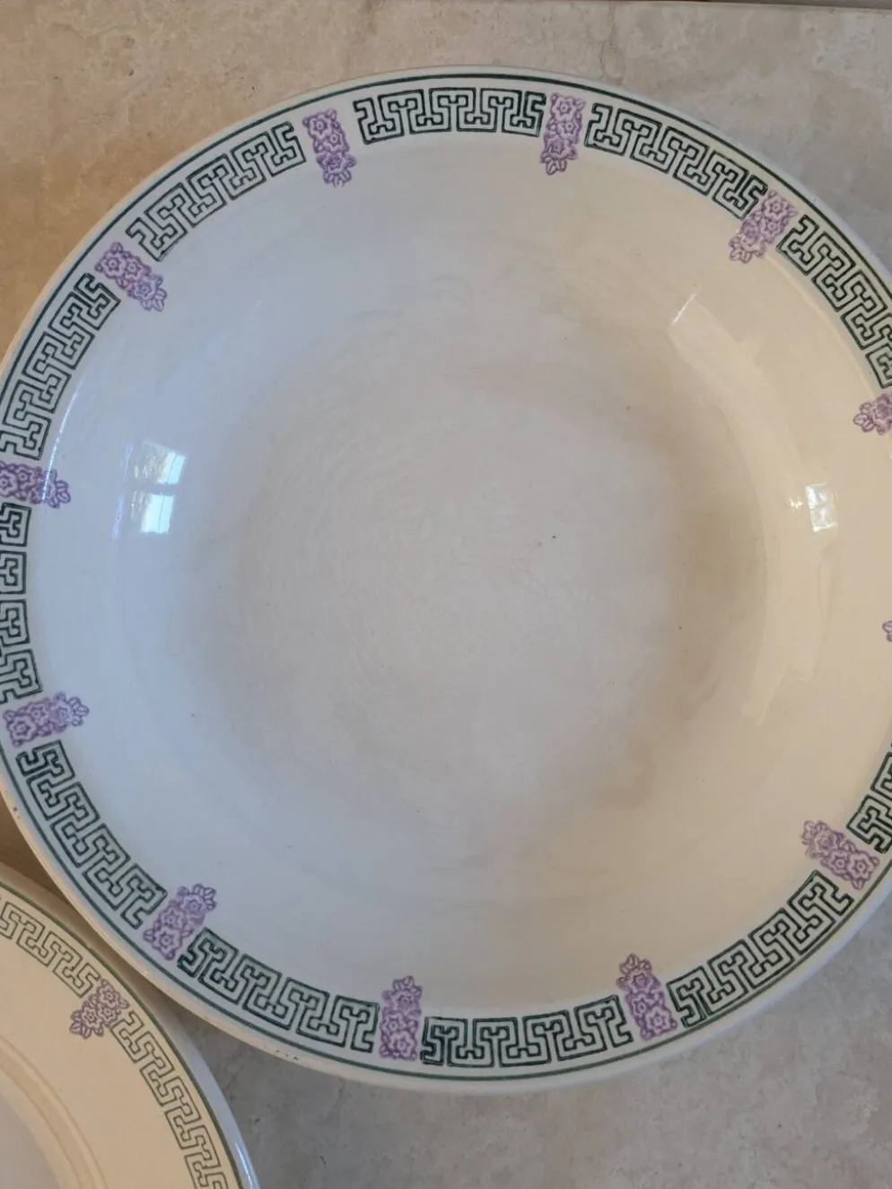 Deux plats de service Longwy Janina