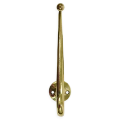 Deux porte-manteaux muraux courbés en laiton par Franz Hagenauer, Vienne, milieu du 20e siècle, années 1950.