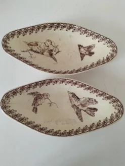 Deux raviers vintage U&C Sarreguemines modèle Buffon