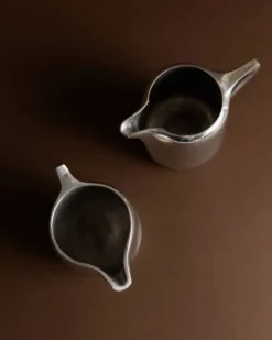 Deux saucières en aluminium argenté Art Nouveau par Newmaid Picquot Ware, Angleterre, années 1950 - ensemble de 2.