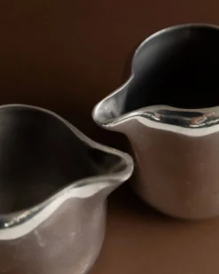 Deux saucières en aluminium argenté Art Nouveau par Newmaid Picquot Ware, Angleterre, années 1950 - ensemble de 2.