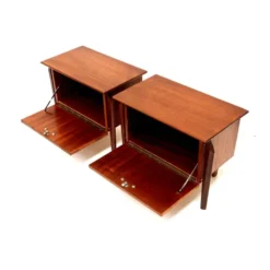 Deux tables de chevet vintage de Louis van Teeffelen pour Wébé des années 1960