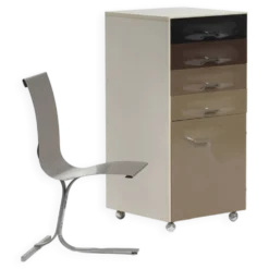 DF2000 trolley bar cabinet by Raymond Loewy for the Doubinsky Frères 1968