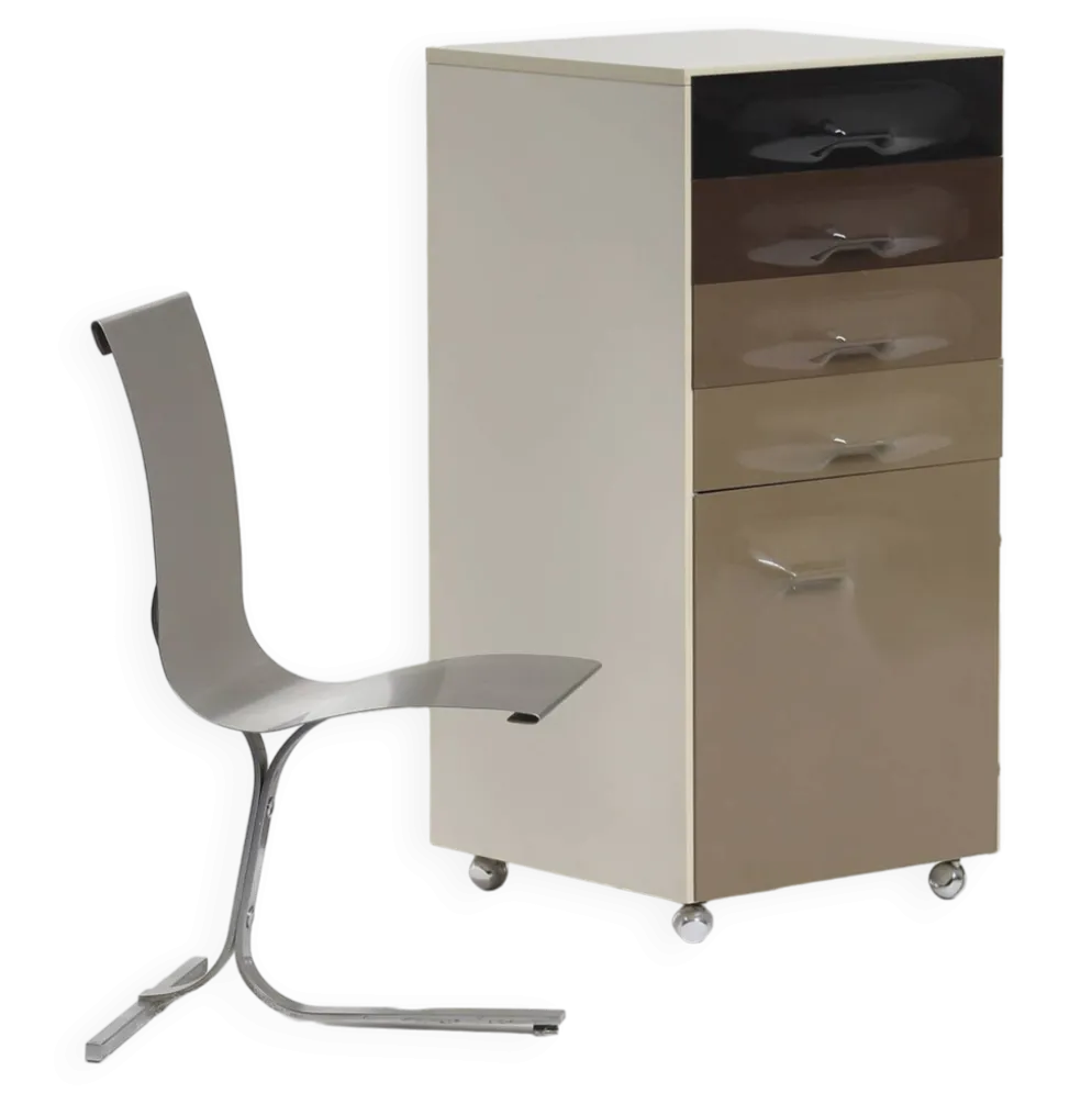 DF2000 trolley bar cabinet by Raymond Loewy for the Doubinsky Frères 1968