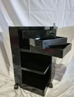 Édition précoce du chariot boby joe colombo bieffeplast noir 1970