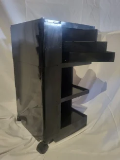 Édition précoce du chariot boby joe colombo bieffeplast noir 1970