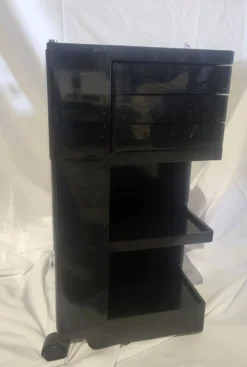 Édition précoce du chariot boby joe colombo bieffeplast noir 1970