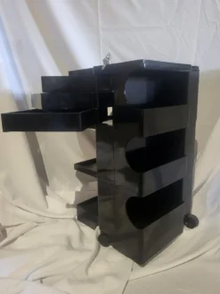 Édition précoce du chariot boby joe colombo bieffeplast noir 1970