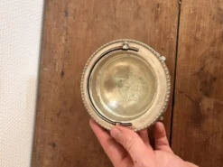 Dôme Service Caviar Beurrier Cloche Métal Argenté Anglais Made England