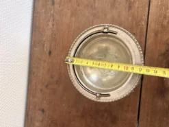 Dôme Service Caviar Beurrier Cloche Métal Argenté Anglais Made England