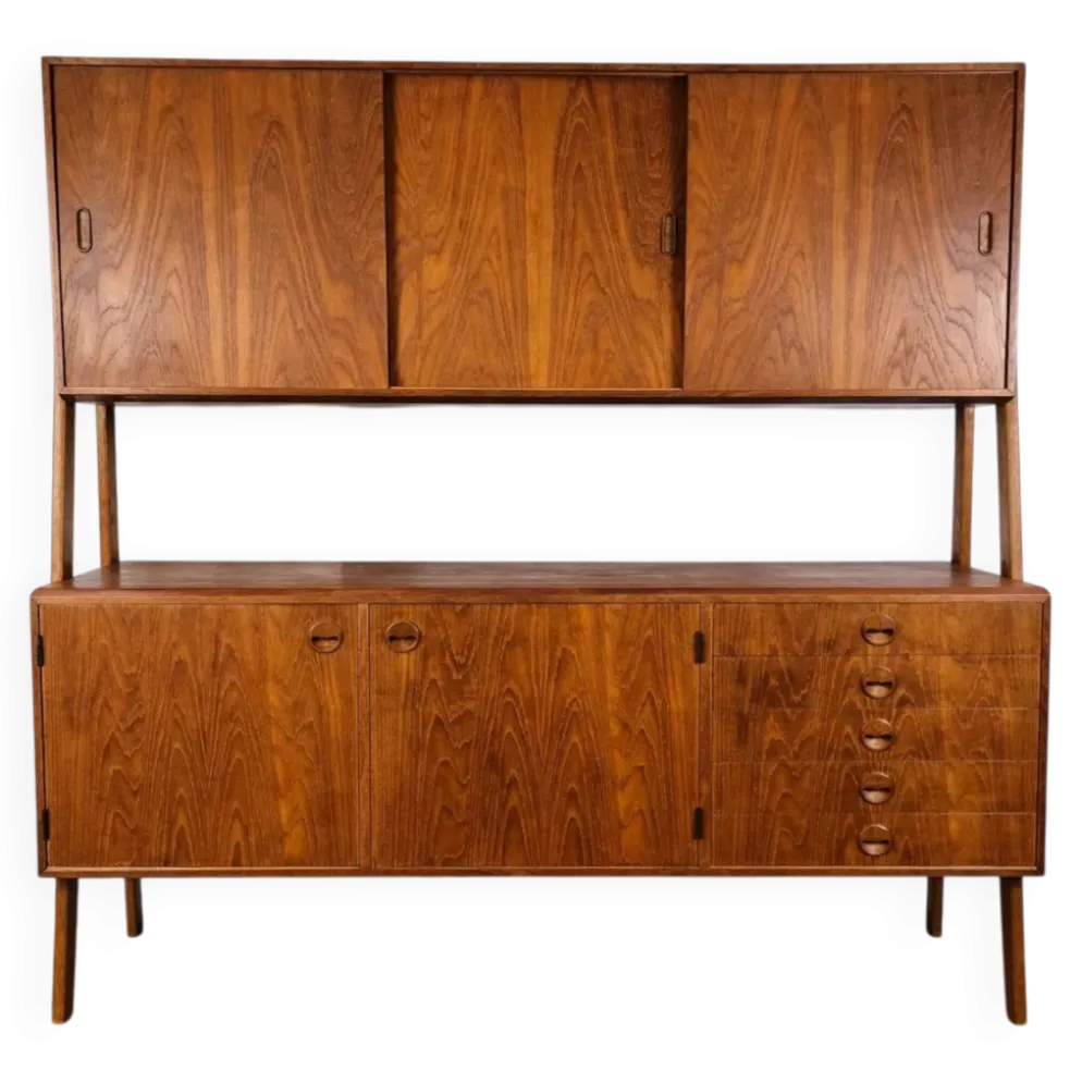 Double enfilade en teck, Danemark, années 1960.