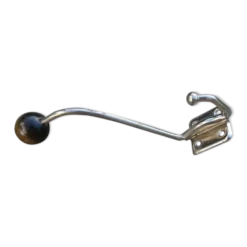 Double patère en bois et métal porte manteau