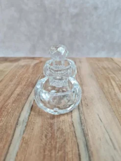 Double saleron en cristal signé Baccarat