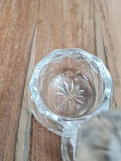 Double saleron en cristal signé Baccarat
