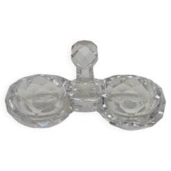 Double Salières en cristal de baccarat, début du XX ème siècle.